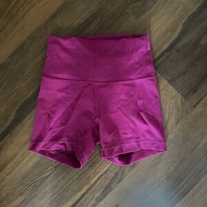 Lululemon Athletica Magenta High-Waisted Shorts
